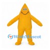 Star Mascot Costume in Yellow with Pointed Head