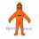 Starfish Mascot Costume in Orange with Black Goggles