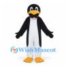 Penguin Mascot Costume in Black and White with Yellow Beak