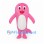 Dolphin Mascot Costume in Pink with White Belly