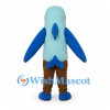 Bird Mascot Costume in Blue with Brown Pants