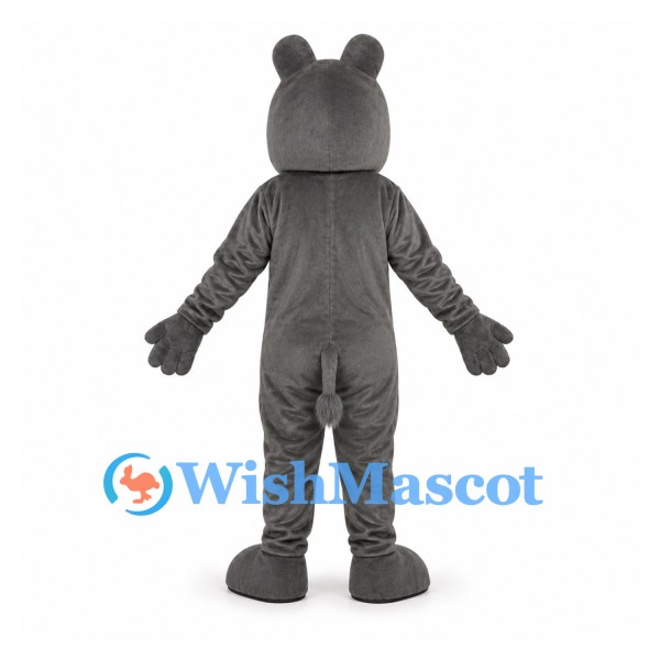 Donkey Mascot Costume in Gray with White Belly