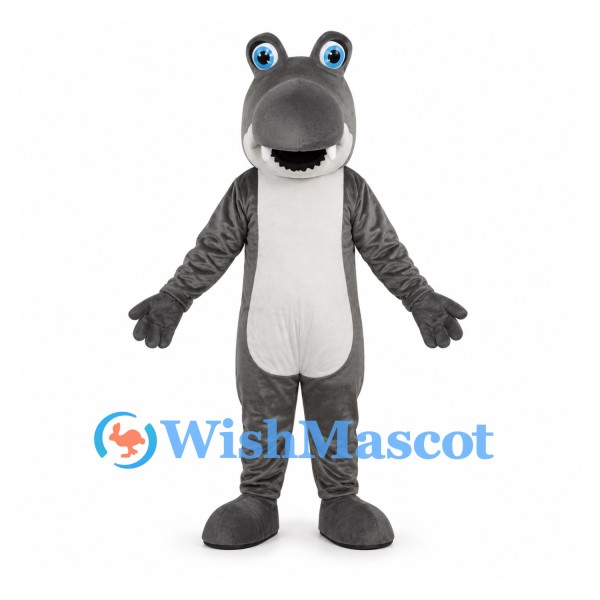 Donkey Mascot Costume in Gray with White Belly
