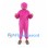 Shark Mascot Costume in Pink with Open Face Hood