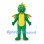 Dragon Mascot Costume in Green with Yellow Wings and Spines