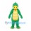Dinosaur Mascot Costume in Green with Striped Yellow Belly