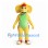 Elephant Mascot Costume in Yellow with Green Belly and Red Cap