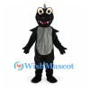 Dragon Mascot Costume in Black with Gray Belly and Horn