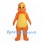 Dinosaur Mascot Costume in Orange with Yellow Belly