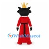 Cat Mascot Costume with Gold Crown and Red King Robe
