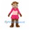 Monkey Mascot Costume with Pink Pleated Skirt and Long Tail