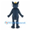 Wolf Mascot Costume in Blue Gray with White Muzzle and Belly