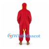 Chicken Mascot Costume in Red with Open Face Hood