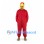 Chicken Mascot Costume in Red with Open Face Hood