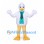 Duck Mascot Costume with White Jacket and Green Tie