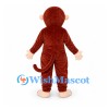 Monkey Mascot Costume in Brown with Beige Face and Long Tail