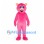 Bear Mascot Costume in Bright Pink with Blue Eyes