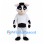 Cow Mascot Costume in Black and White with Small Top Hat