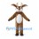 Deer Mascot Costume in Brown with White Belly and Cream Antlers