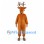 Reindeer Mascot Costume in Brown with Open Face Hood