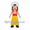 Man Mascot Costume with White Turban and Red and Yellow Outfit
