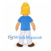 Man Mascot Costume with Blond Hair and Blue Shirt