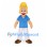 Man Mascot Costume with Blond Hair and Blue Shirt