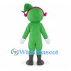 Elf Mascot Costume in Green with Pink Ear Trim