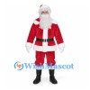 Santa Claus Mascot Costume with Red Suit and White Beard