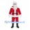 Santa Claus Mascot Costume with Red Suit and White Beard