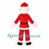 Santa Claus Mascot Costume with Cartoon Head and Red Suit