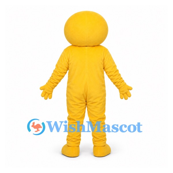Smiley Face Mascot Costume in Yellow with Laughing Expression
