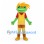 Lizard Mascot Costume with Orange Hair and Yellow Shirt