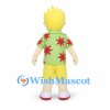 Man Mascot Costume with Black Sunglasses and Green Star Shirt