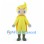 Superhero Mascot Costume in Yellow with Orange Cape