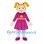 Girl Mascot Costume with Yellow Pigtails and Pink Sun Dress