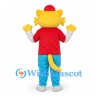 Cat Mascot Costume with Red Shirt and Light Blue Pants