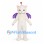 Fantasy Cat Mascot Costume in White with Purple Wings