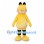Cat Mascot Costume in Yellow with Black Striped Legs
