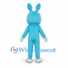 Rabbit Mascot Costume in Turquoise with Cream Belly