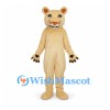 Bear Mascot Costume in Beige with Rounded Ears