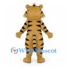 Tiger Mascot Costume in Tan with Black Stripes and White Belly