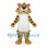 Tiger Mascot Costume in Tan with Black Stripes and White Belly
