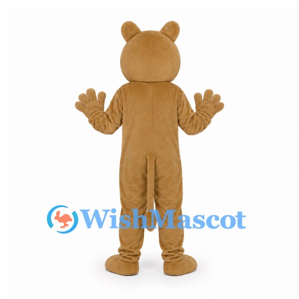 Bear Mascot Costume in Tan with White Chest Patch