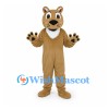 Bear Mascot Costume in Tan with White Chest Patch