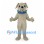 Dog Mascot Costume in Gray with Blue Spiked Collar