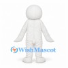 Seal Mascot Costume in White with Flipper Arms