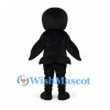 Whale Mascot Costume in Black and White with Rounded Head