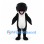 Whale Mascot Costume in Black and White with Rounded Head