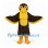 Bird Mascot Costume in Brown with Yellow Wing Trim